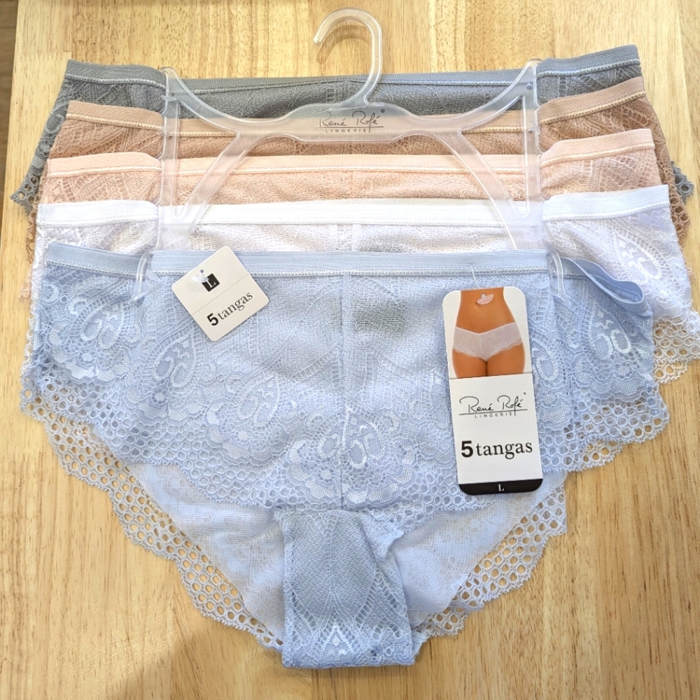 NWT Rene Rofe Lace Underwear Briefs Size Large